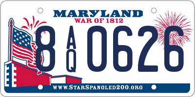 MD license plate 8AQ0626