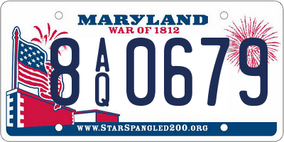 MD license plate 8AQ0679