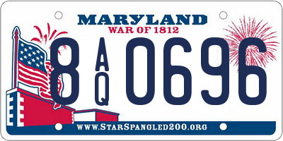 MD license plate 8AQ0696