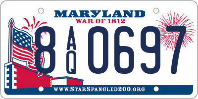 MD license plate 8AQ0697