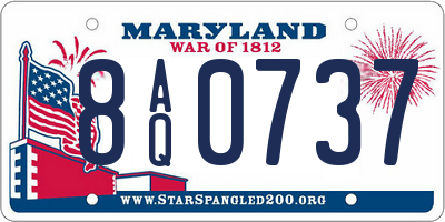 MD license plate 8AQ0737