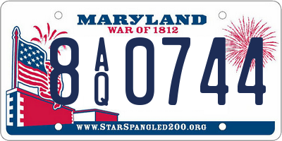 MD license plate 8AQ0744
