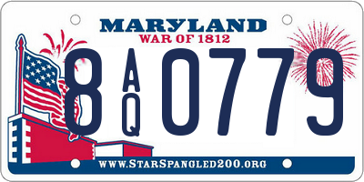 MD license plate 8AQ0779