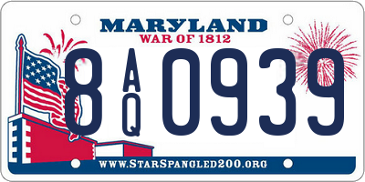MD license plate 8AQ0939
