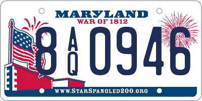MD license plate 8AQ0946