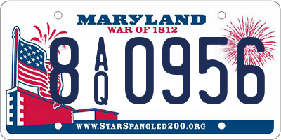 MD license plate 8AQ0956