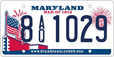 MD license plate 8AQ1029
