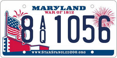MD license plate 8AQ1056