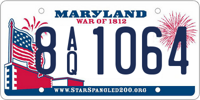 MD license plate 8AQ1064