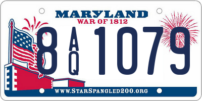MD license plate 8AQ1079