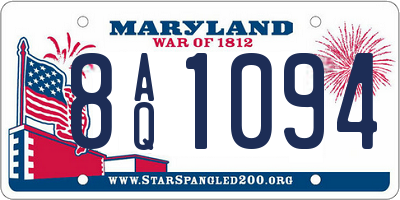 MD license plate 8AQ1094