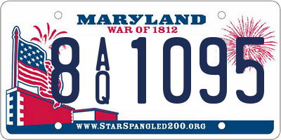 MD license plate 8AQ1095