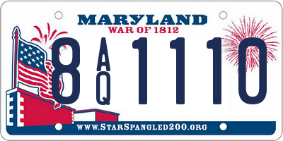 MD license plate 8AQ1110