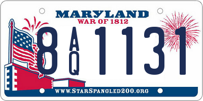 MD license plate 8AQ1131