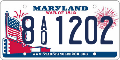 MD license plate 8AQ1202