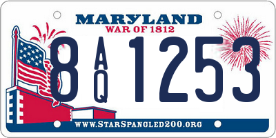MD license plate 8AQ1253