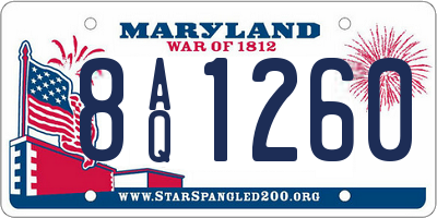 MD license plate 8AQ1260