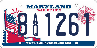 MD license plate 8AQ1261