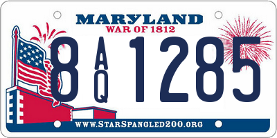 MD license plate 8AQ1285