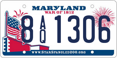 MD license plate 8AQ1306