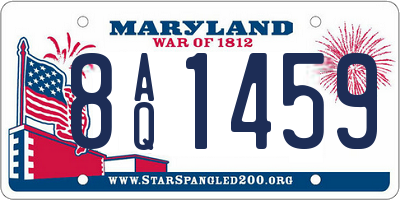 MD license plate 8AQ1459