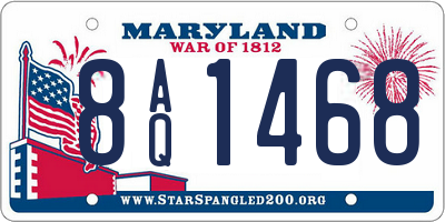 MD license plate 8AQ1468