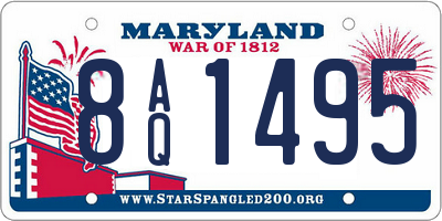 MD license plate 8AQ1495