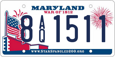 MD license plate 8AQ1511