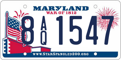 MD license plate 8AQ1547