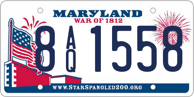 MD license plate 8AQ1558