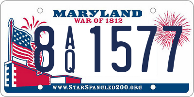 MD license plate 8AQ1577