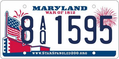 MD license plate 8AQ1595