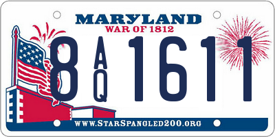 MD license plate 8AQ1611