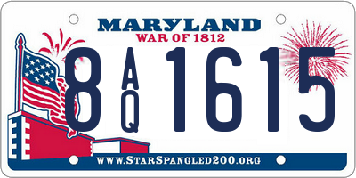 MD license plate 8AQ1615