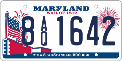 MD license plate 8AQ1642