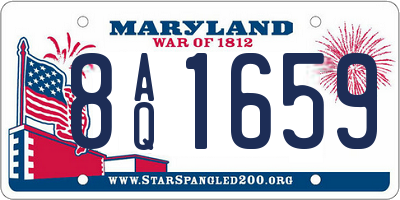 MD license plate 8AQ1659
