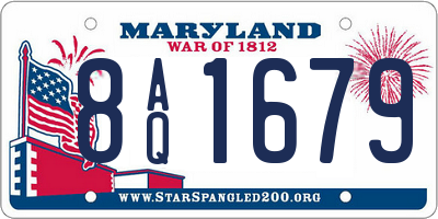 MD license plate 8AQ1679