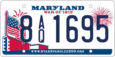 MD license plate 8AQ1695