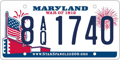 MD license plate 8AQ1740