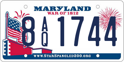 MD license plate 8AQ1744