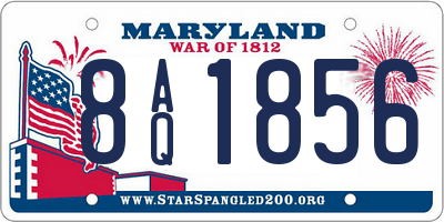MD license plate 8AQ1856