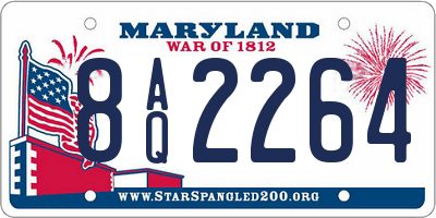 MD license plate 8AQ2264