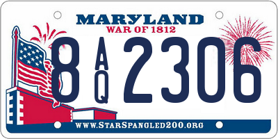 MD license plate 8AQ2306