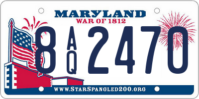 MD license plate 8AQ2470