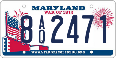 MD license plate 8AQ2471