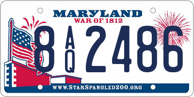 MD license plate 8AQ2486