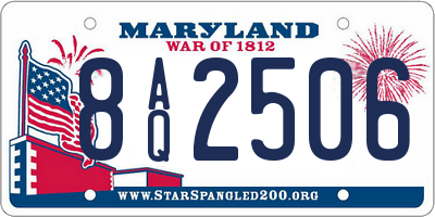 MD license plate 8AQ2506