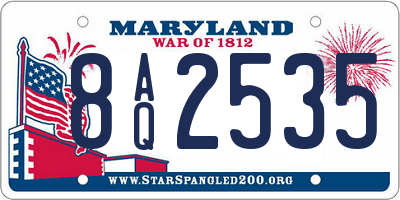 MD license plate 8AQ2535