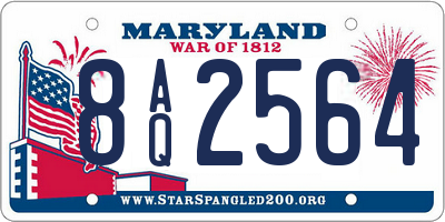 MD license plate 8AQ2564
