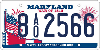 MD license plate 8AQ2566
